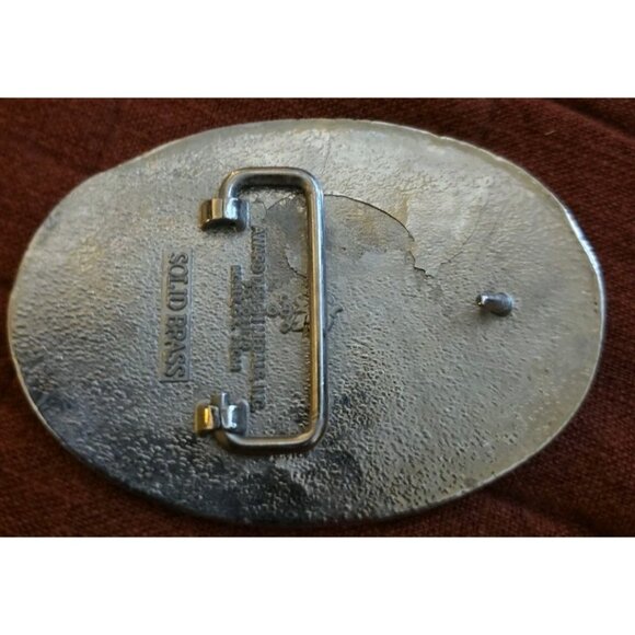 ADM Award Design Medals INC Solid Brass Vintage Belt Buckle Monogram Initial E - Picture 3 of 6
